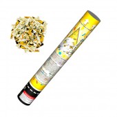 Пневмохлопушка 30 см, прямоугольники золото и серебро - Купить хлопушки и конфетти в Ессентуках